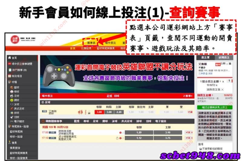 運彩線上投注教學