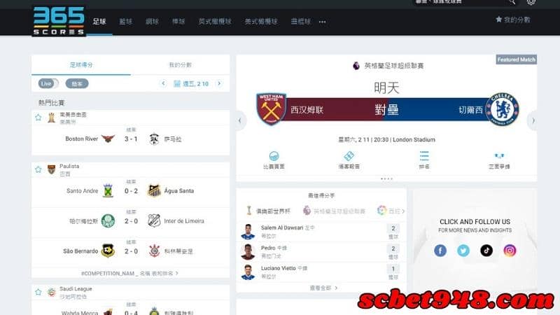 足球即時比分