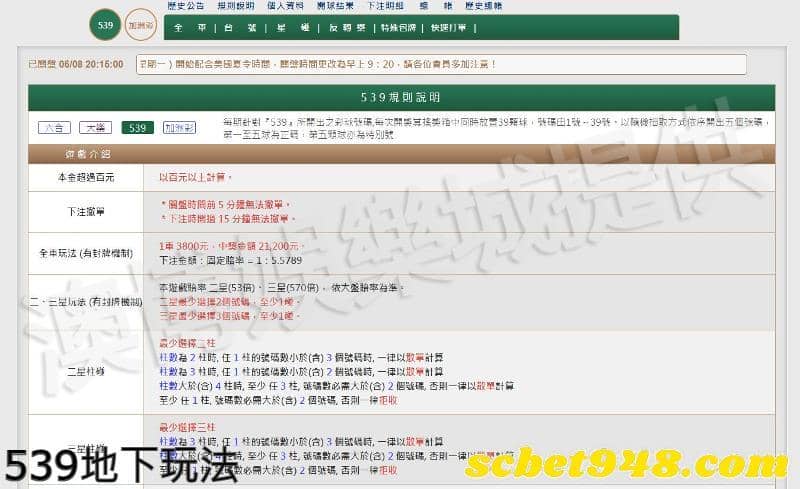 539地下玩法