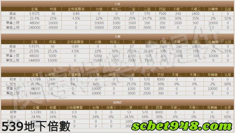 539地下倍數