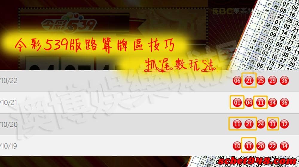 539版路算牌技巧（３）抓尾數玩法