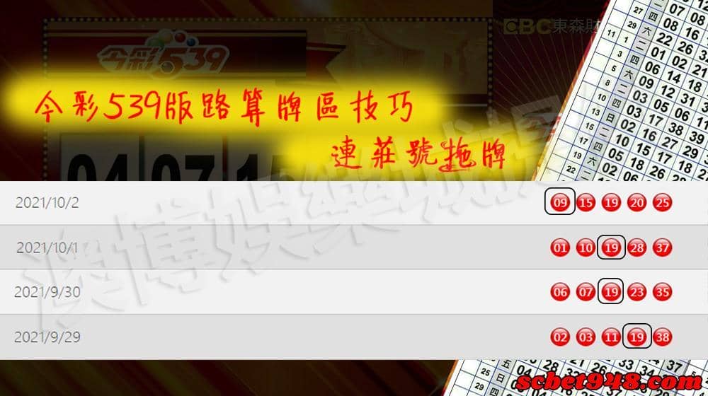 539版路算牌技巧（5）連莊號拖牌